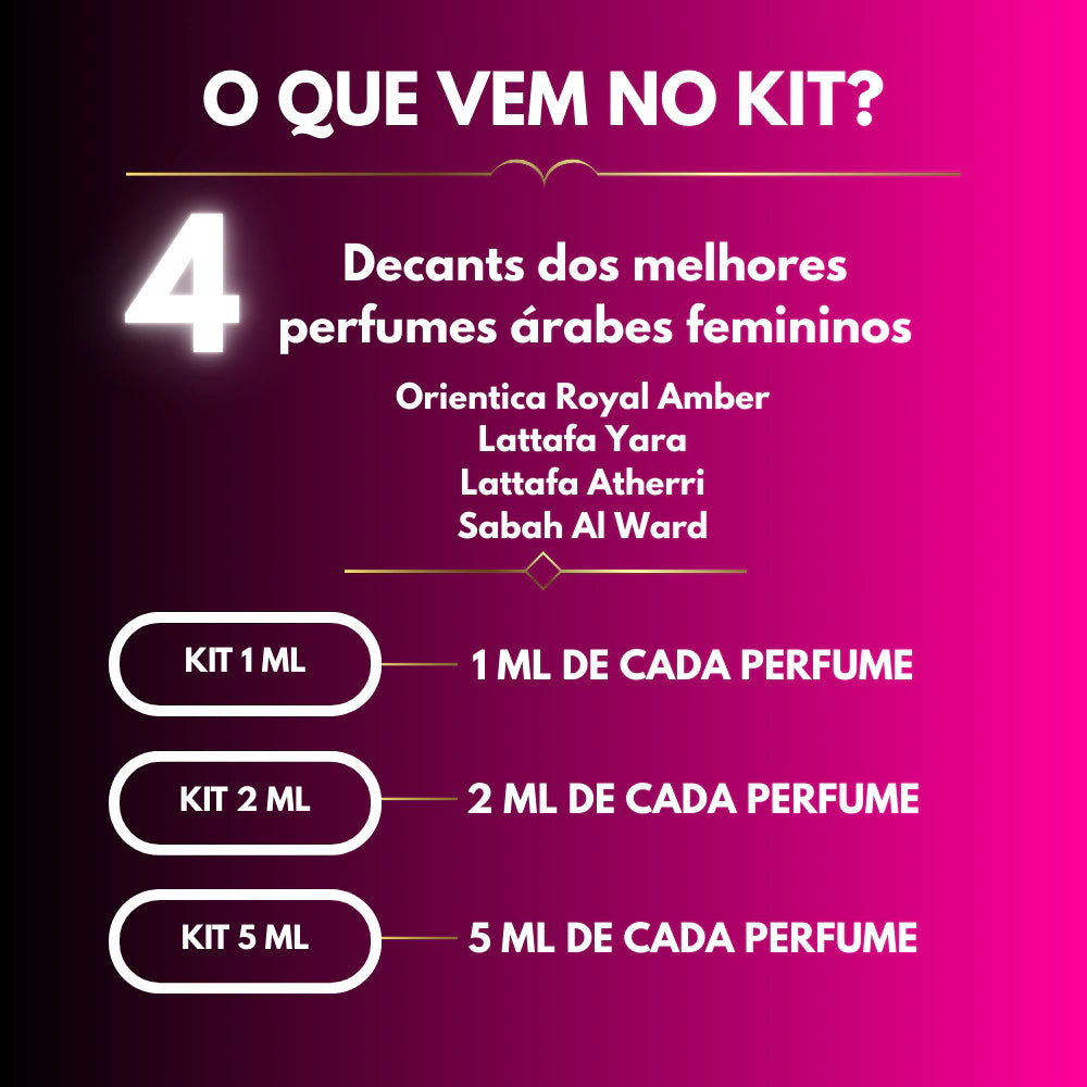KIT TOP ÁRABES FEMININO 5ml