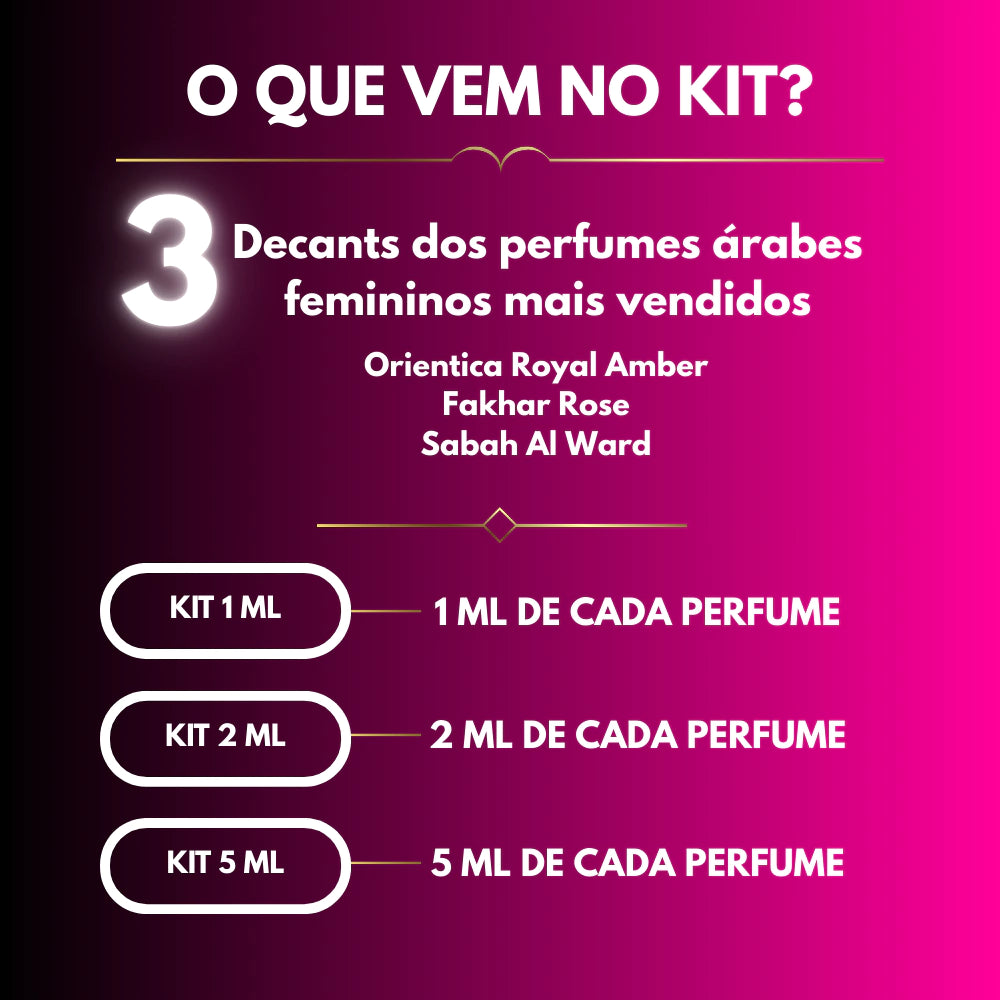 KIT ÁRABE FEMININO 10ml