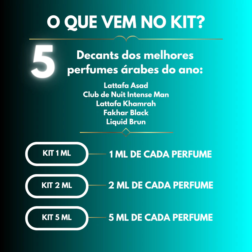 KIT TOP ÁRABES MASCULINO 5ml